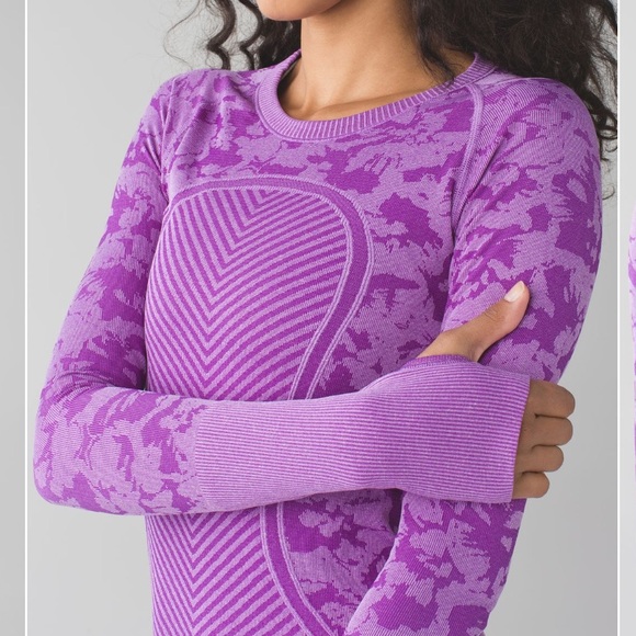 lululemon athletica Tops - LULULEMON Swiftly Tech Long Sleeve Crew
Heathered Top in Tender Violet